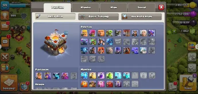 IT 298  TH 11 FREE NC AND EPIC SKILS LVL 99 KING 37 QUEEN 30 WARDEN 11 MANY MAGIC STUFF+MANY LEAGUAE POIN SAFE ACCOUNT 