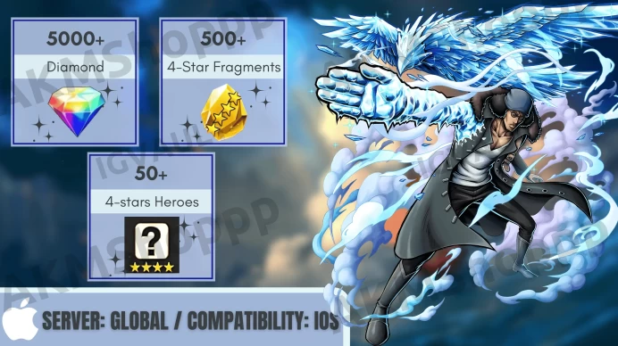 IOS [Global] 5000+ diamonds ◈ Blackbeard Pirates Kuzan ◈ 500 4 stars fragment ◈ 50+ random [4 stars] ◈ Instant Delivery