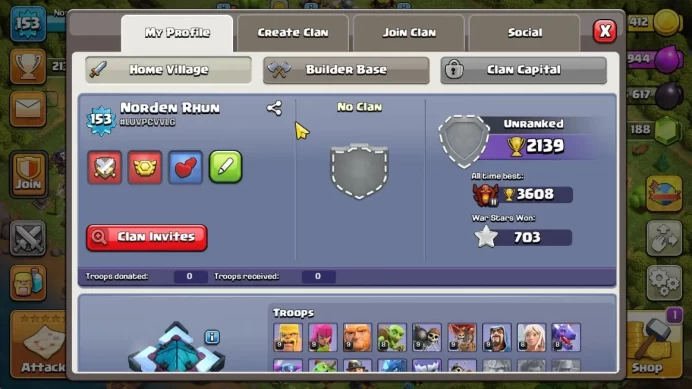 TH 9 - BH 10 | Lvl 153 |Thropy 2139| HH 7 |BK 61,AQ 68,MP 34,GW 40,CR 3|CN OFF|Protect Off|Take Mail|Check SS|(COC1209)