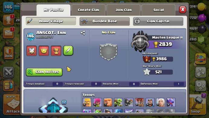 TH 13 - BH 10 | Lvl 146 |Thropy 2834| HH 7 |BK 60,AQ 66,MP 41,GW 27,CR 21|CN OFF|Protect Off|Take Mail|Check SS|(COC1215)