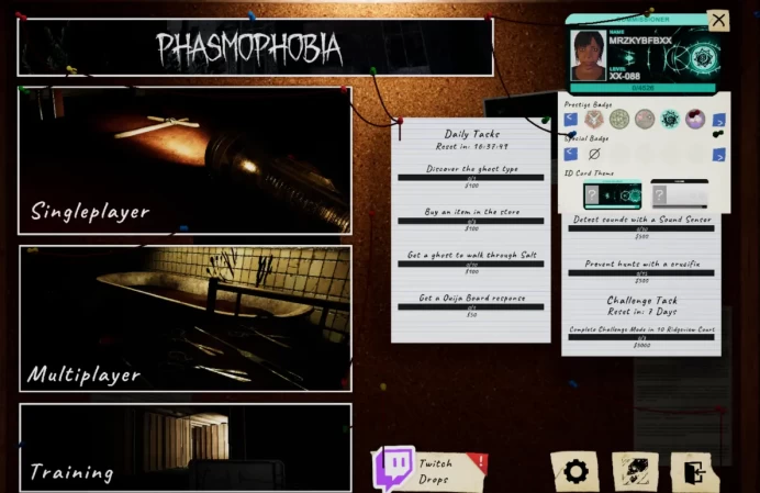 LVL XX-88 + 99 Million $ + 20 Prestiges + 3 Tier Items - Phasmophobia Steam account+Full Access+Region Free [Automatic delivery]