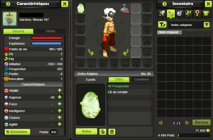 PANDA 200/ SACRI 187 (Professions/SKINS/Scroll) Blair !! Never Certificat, 100% Safe.
