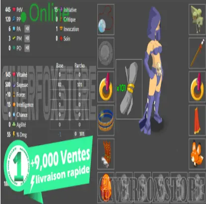 Boune>[ Panoplie Sagesse lvl 50 a 100 + Tifoux 55 sagesse + Dofus cawotte + 50 + Kit parchotage 101 Sagesse ] +BONUS (Best buy)