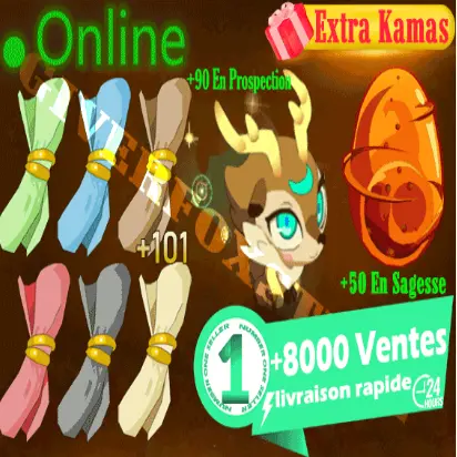 Boune> Pack : [ Kit Parchotage +101 tout les Elements + Kometh +90 PP + Cawotte +50 en Sagesse ] + 1,000,000 Kamas +BONUS