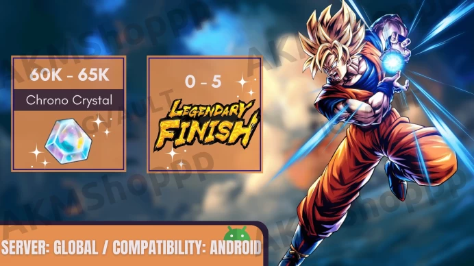 [ANDROID] Global ◈ 60000 - 65000 Chrono Crystals ◈ Bandai Login ◈ 0-5 Random LF ◈ Account Farmed Starter ◈ Full Access ◈ Instant Delivery 65K