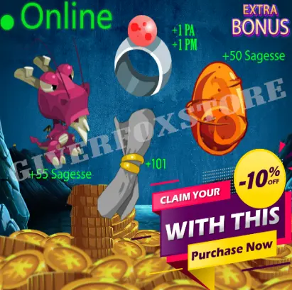 Boune>[ Gelano +1PA +1PM ] + [ Kit Parchotage +101 Sagesse ] + [ Dragoune rose +55 Sagesse ] + [ Dofus Cawotte +50 Sagesse ] +BONUS