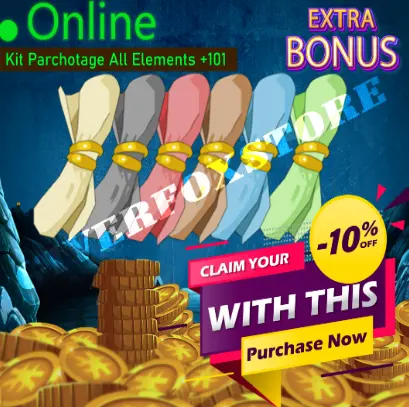 Boune>[ Kit Parchotage All Elements +101 ] + 25.000.000 Extra Kamas Bonus 