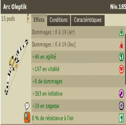 Boune>[ Arc Oleptik Exo pa Bon jet Pour personnage feu Air ]