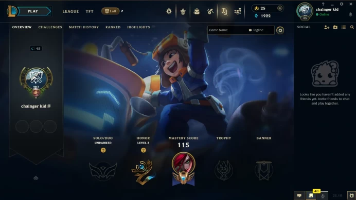 Unranked // 1922 BE //LVL 45 //Eune// 9Skins// 33 Champs // Handmade // FULL ACCESS