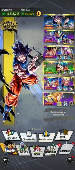 ANDROID+IOS- 37 Legends (Beast Gohan 10s+Buu kid+Uis Goku+GokuFrieza+Piccolo) Zenkais 20+Have Equipment (927)