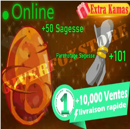 Boune>Pack : [ Dragoune Rose +55 Sagesse ] + [ Dofus Cawotte +50 Sagesse ] + [ Parchotage Sagesse +101 ] +kamas BONUS - Livraison 5 Minutes
