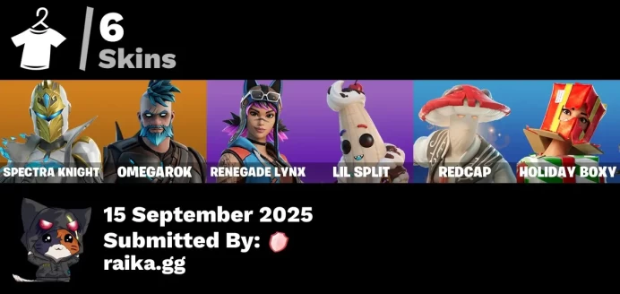 [PC/PSN/XBOX] 6 skins | Spectra Knight | Omegarok | Renegade Lynx | Lil Split | Redcap | Holiday Boxy | Apocalypse Shroud | Spectra Protector