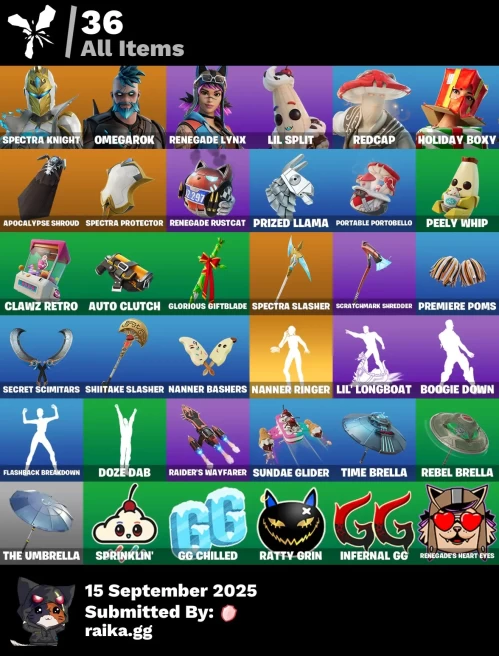 [PC/PSN/XBOX] 6 skins | Spectra Knight | Omegarok | Renegade Lynx | Lil Split | Redcap | Holiday Boxy | Apocalypse Shroud | Spectra Protector