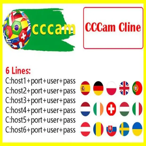 CCCam 6 Lines 6 months for UK Poland Germany Italy Satellite Receiver Oscam Europe Cline