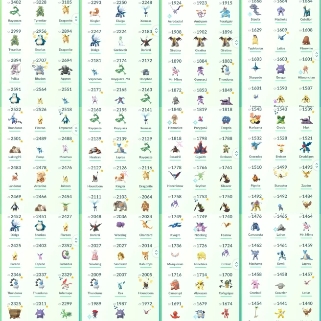 lvl36,have 35 Legendary,Mewtwo Rayquaza Palkia Giratina,have 22 Shiny,many nice pokemons N8919