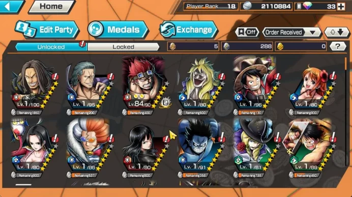 Global|8 META Extreme[Olin the Oiran,Linlin,Kaido,Kuzan,Borsalino,Rob Lucci,Zephyr,Roger],Etc|Rank18|LogBandai|CheckSS|(OPBR852)