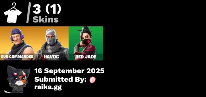 [PC/PSN/XBOX] 3 skins | Sub Commander | Havoc | Red Jade | Spectra Protector | Lunar Hyperjet | Backup Plan | Kata-Pack | Adira's Battle Flag