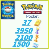 1880draws - Pokémon Gold Bricks*37 - Pack Opening Hourglass*3950- Challenge Hourglass*2100- Store coupon*1500-Real Scene Card