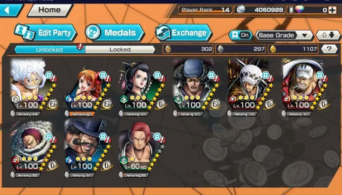 BR591-IOS+Android-4 Ex Meta(Luffy Gear 5 v2 Max+Kuzan Max+Akainu Max+Shank v3)+1.100 Fragment+Good Medal+Support 138%+Egghead Sanji Max+Katakuri