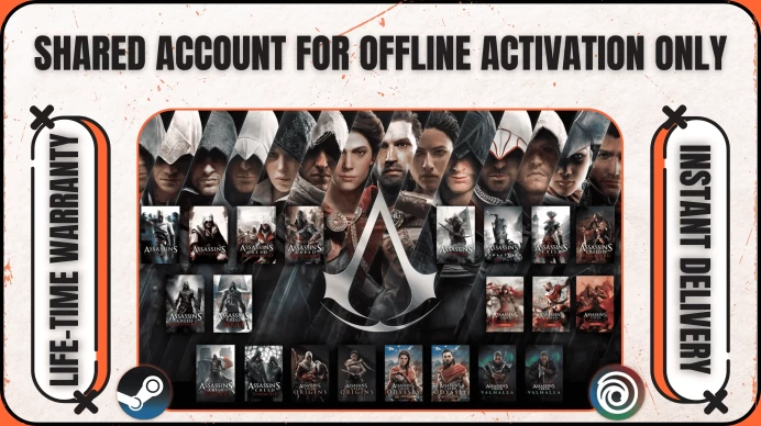 Assassin Creeds Full Pack [19 games] + Deluxe | Steam Account Offline | Instant Delivery | Lifetime Access