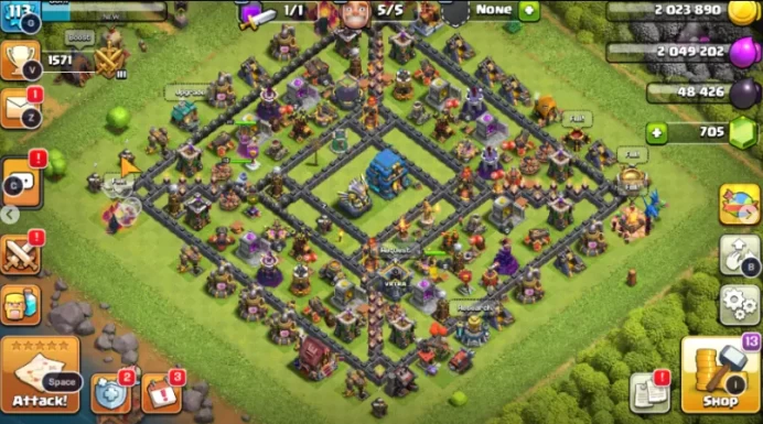 TH 12 | LVL 113 | BK 38 | AQ 40 | GW 22 | MP 23 | 720 GEMS | 1571 TROPHIES | #NCOC89