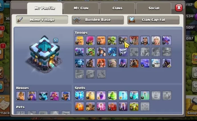 TH 13 - BH 7 | Lvl 131 |Thropy 3578| HH 7 |BK 65,AQ 67,MP 41,GW 40,CR 1|CN ON|Protect Off|Take Mail|Check SS|(COC1196)