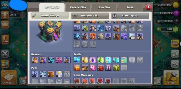 Collection Tree +2017 2 skin map TH14 Level 245 BK 77- AQ 78- MP 50- GW 52- RC 27 Gem 748 Code 1897 Secure account
