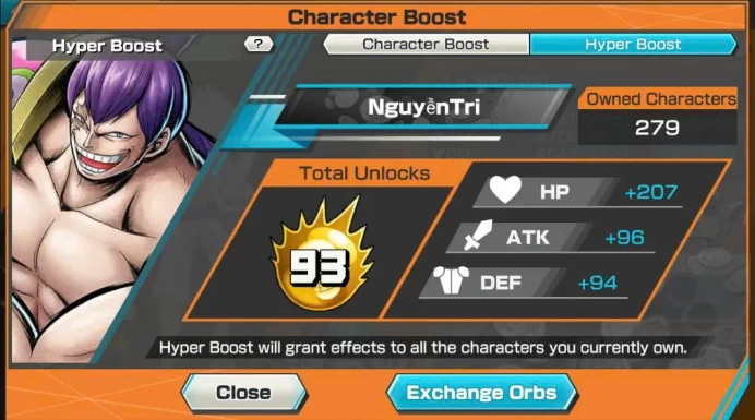 BR590-Vip Account-Hyber Boost 93+Gear 5 Full Boost+RogeR Full Boost+5 Ex Max(Kuzan+Lucci+White Beard)+Vip Medal+Support 170%+Bounty Festival Max