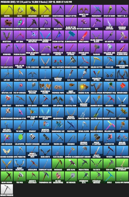 142 Skins / Black Knight / Og Skull trooper / Dark Vertex