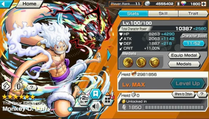 BR588-Android-1800 Diamonds+1.382 Frag+4 Ex Meta Max(Gear 5 v2+Kizaru+Akainu+Shank)+Ben Beckman Max+Sanji Max+Rayleigh Max+Soba Max+Yasopp+Koby