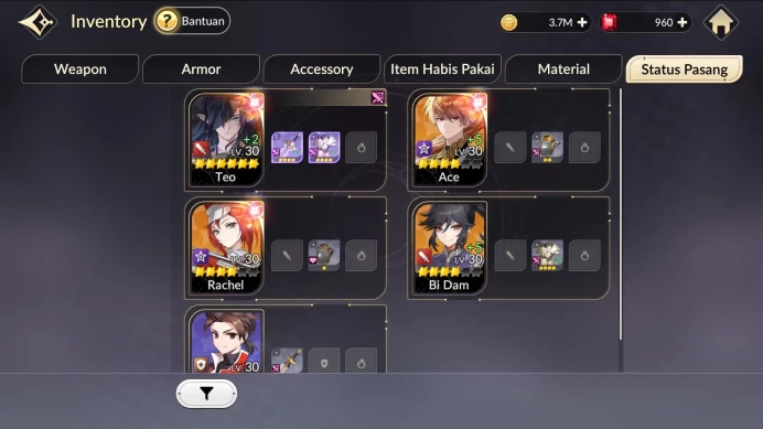Global|Starter 4 Legendary(Teo*5,Ace,BI Dam,Rachel)3.7M Gold|Log Netmarble|Android&IOS|Chek ss(SKR713)