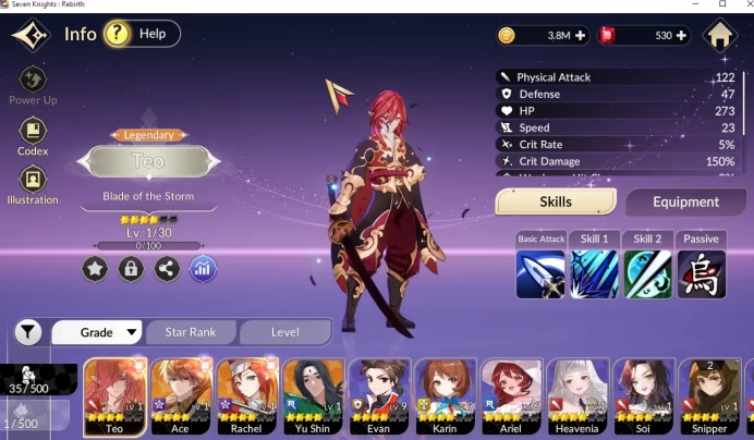 [Seven Knights Re:BIRTH] Global Fresh Starter 4 Legendary (Teo, YuShin, Ace, Rachel) &Etc | Log Google | Check SS (SKR718)