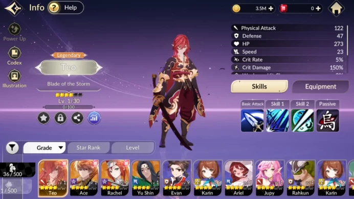 [Re;BIRTH] Global | 4 Legendary (Teo,Yushin,Ace,Rachel) | Log Google | Check SS (SKR772)