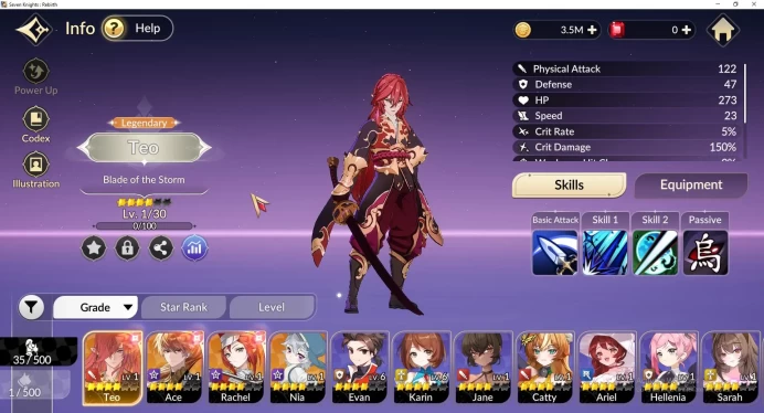 [Re;BIRTH] Global Fresh Starter 4 Legendary (Teo, Nia, Ace, Rachel) + 10 HSV | Log Netmarble | Check SS (SKR728)