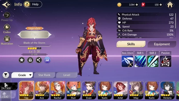 [Re;BIRTH] Global|Fresh Starter 4 Legendary(Teo,Ace,Rachel,Ruri)3.5M Gold|Log Netmarble|Android&IOS|Check ss(SKR710)