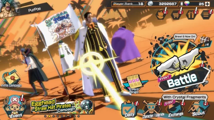 Global|7 META Extreme [Gear Five Luffy,Ace Yamato,Zephyr,Borsalino,Kaido,Kuzan,Sabo]|Rank 18|LogBandai|CheckSS|(OPBR863)