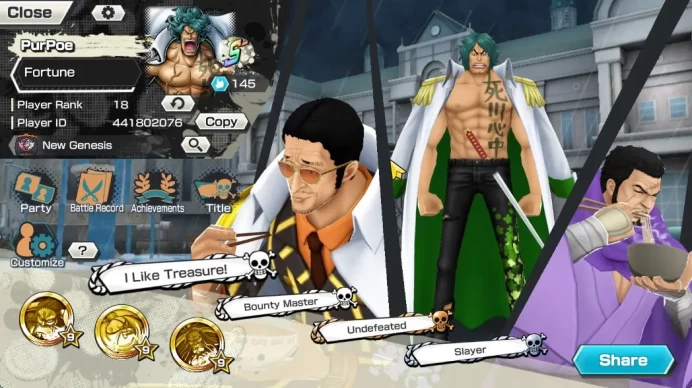 Global|7 META Extreme [Gear Five Luffy,Ace Yamato,Zephyr,Borsalino,Kaido,Kuzan,Sabo]|Rank 18|LogBandai|CheckSS|(OPBR863)