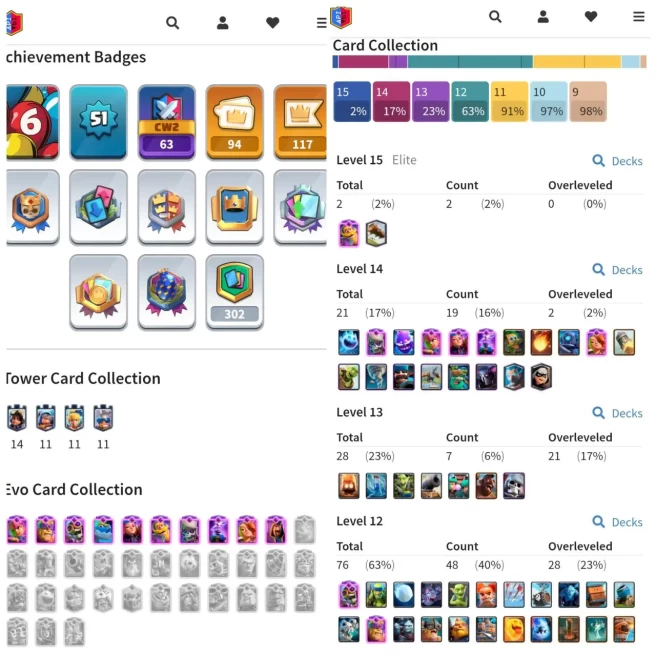 CR LVL 51 | LOCAL NETHERLANDS | EVO 10 | MAX CARD 21 (ELITE 2) | KT 14 | EMOTE 94 | TROPHY 9161 | ARENA 23 | SKIN TOWER 11 | INSTANT DELIVERY