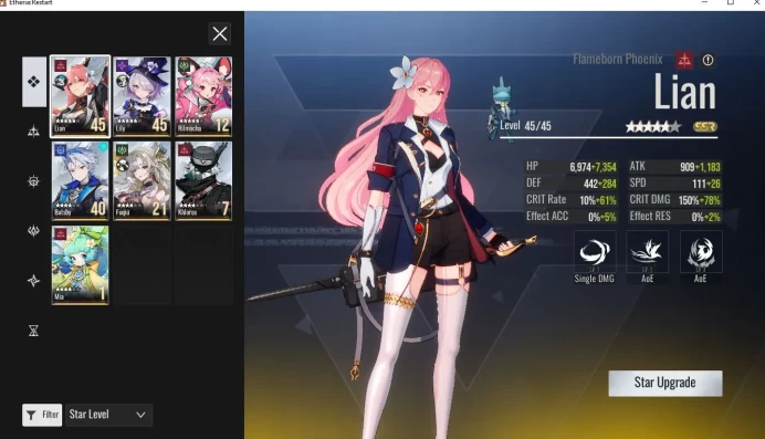 Global-S12|7 SSR(Lian,Lily,Rilmocha,Batsby,Fiqui,Khloros,Mia) 20 SR Animus |Female MC|Log Google| Check SS (ER898)