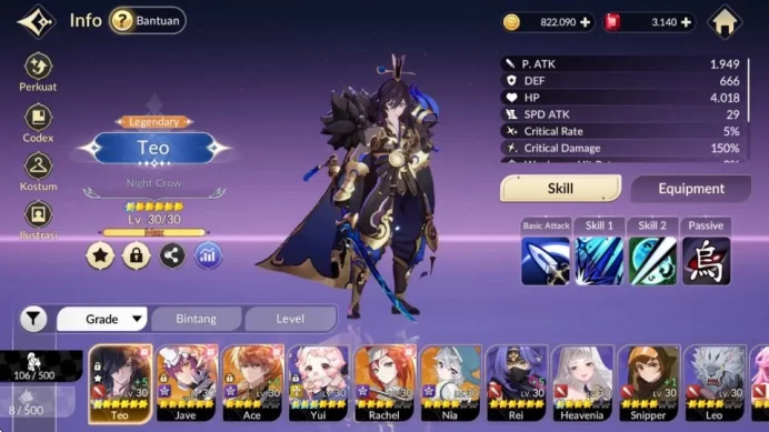 [Re;BIRTH] Global|Starter LV10|Ruby 3k| 5 Legendary|Teo*6,Jave*6,Ace,Rachel,Nia | Story 5-11|Log Netmarble|CheckSS(SKR805) 
