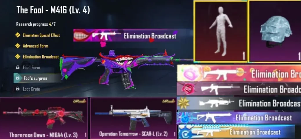 Rare Account - iOS Android - Mummy And M416 The Fool Kill Massage - Helmet Glacier - Car Upgrade - Beutiful Account - Code456