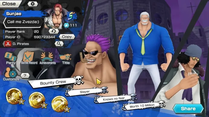 Global|8 META EX[Yamato,Charlotte Linlin,Olin Oiran,Divine Shanks,FRShanks,Zephyr,Garp,Kuzan]|Rank20|LogBandai|CheckSS(OPBR887)