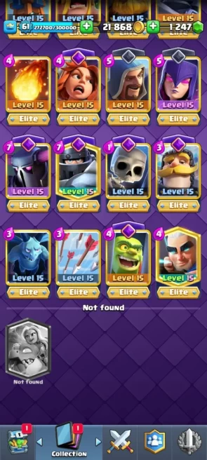 cr(best clash royal in all market lvl61!)2100