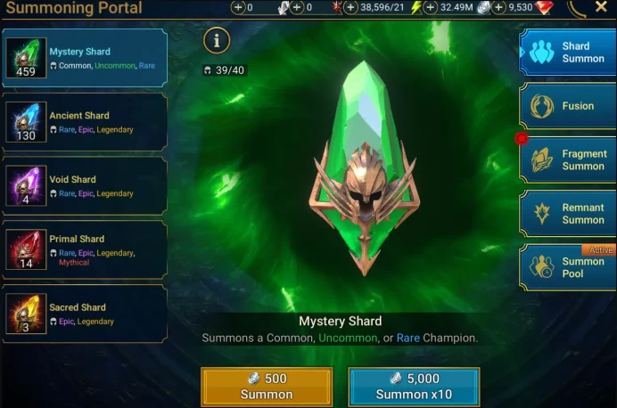 14 Primal Shards+3 Sacred+4 Void+125+ Ancient+35000+ Energy+30 Million Silver+9500+ Gems+2 lvl (IOS/Android - Plarium Acc)