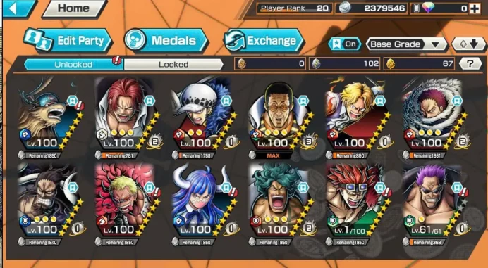 BR578-IOS+Android-Kizaru Full Boost+4 Ex(Shank v4+Zephyr+Kaido)+Good Medal+Support 150%+Aramaki v2 Max+Ulti Max+Law Max+Katakuri Max+Sentomaru