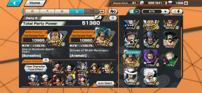 BR573-IOS-1.086 Diamond RD+7 Ex Meta(Kizaru+Garp+Kuzan+Sabo+Roger+Gear 5+Lucci)+Good Medal+Support 152%+Many Bounty Festival Max Aramaki v2+Oden
