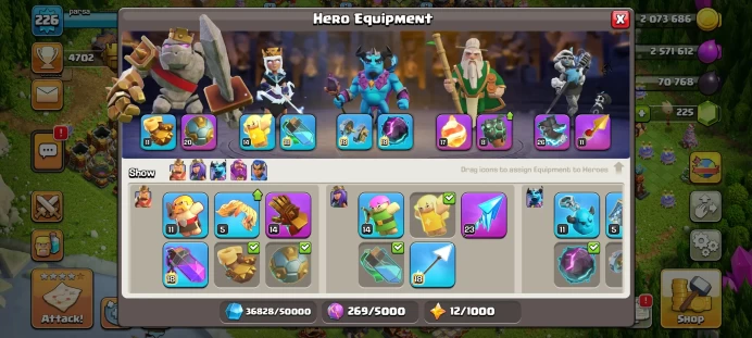 Th16 - Level 226 - Wall Def Max - Equipment Good - Hero Good - Code466
