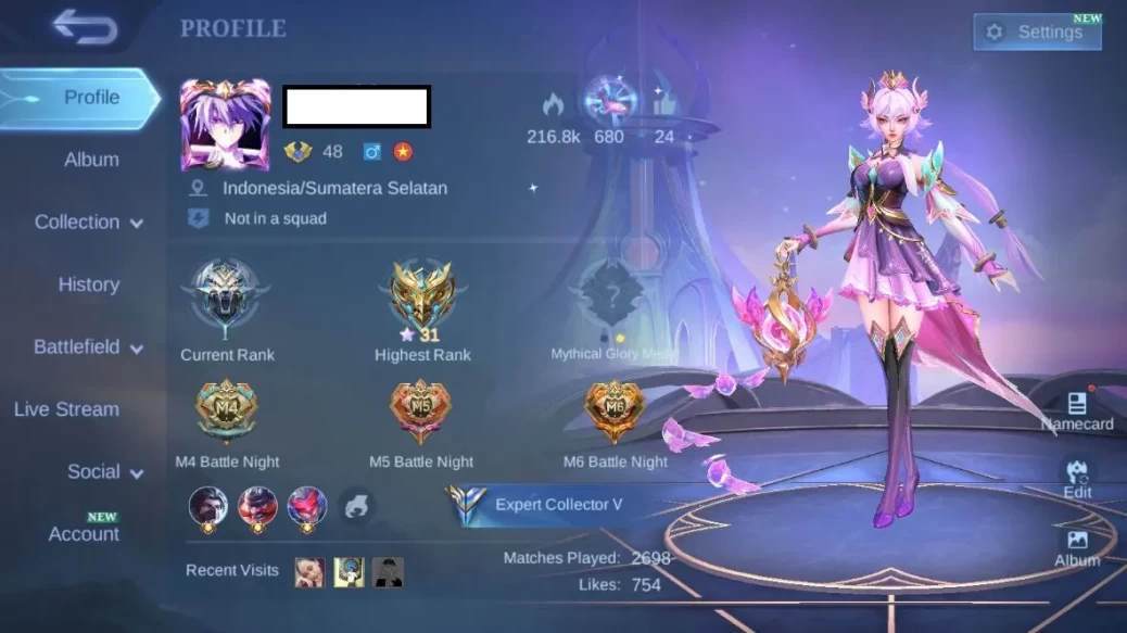 6 Epic,2 Blazing (Claude,Layla),3 Venom (Dyroth,Harley,Grock) Ling DT,ETC|Take Email|check SS(MLBB1387)