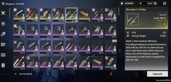 GOD ACCOUNT - EU - Union 60 - +16 5Star (Characters&Weapons) - Mostly CONS R6 - +40% Map - +3.2K Gems ! - More Peties - [ALL INFO in Description