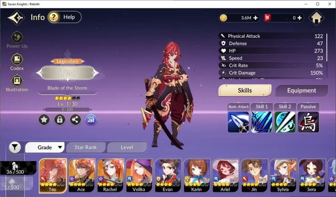 [Re;BIRTH] Global Fresh Starter 5 Legendary (Teo Velika,Ace, Rachel)|Story 1-3 | Log Netmarble | Check SS (SKR747)